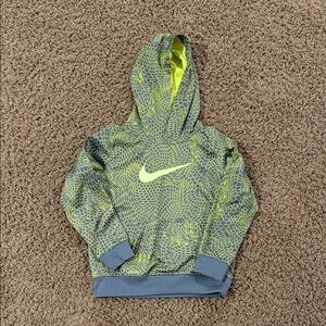 Nike Kids Lime and Gray Patterned Hoodie
